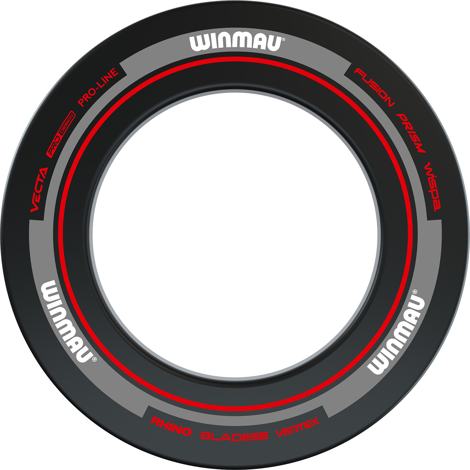Winmau Advance tikkataulun reunus musta/punainen